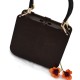 Handbag with amber leaf - torebka z drewna z bursztynem